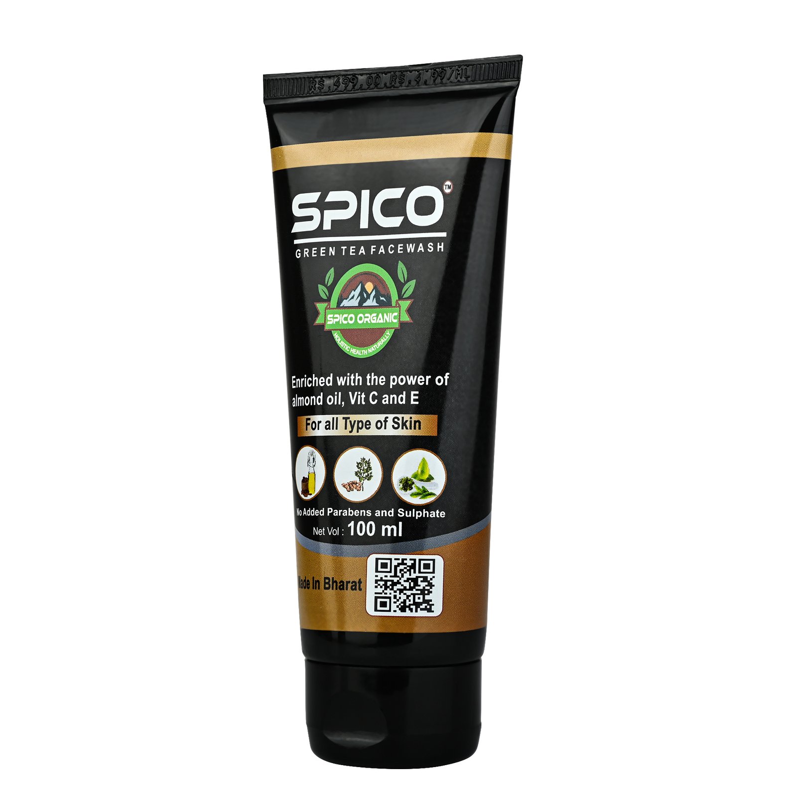 Spico Organic Green Tea Face Wash