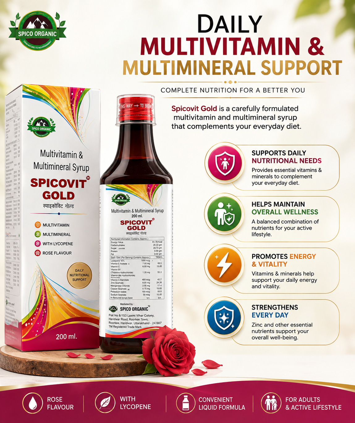 Spicovit Gold Multivitamin & Multimineral Syrup | 200 ml