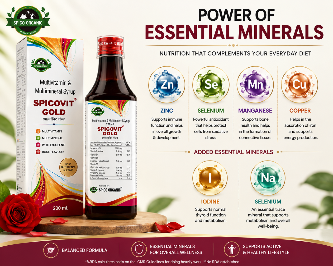 Spicovit Gold Multivitamin & Multimineral Syrup | 200 ml