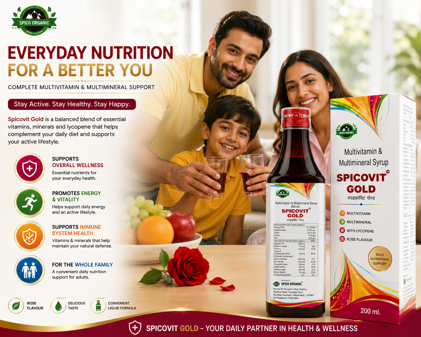 Spicovit Gold Multivitamin & Multimineral Syrup | 200 ml