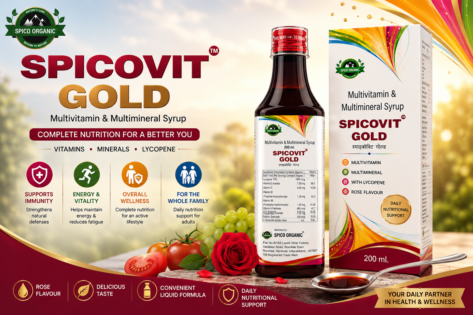 Spicovit Gold Multivitamin & Multimineral Syrup | 200 ml