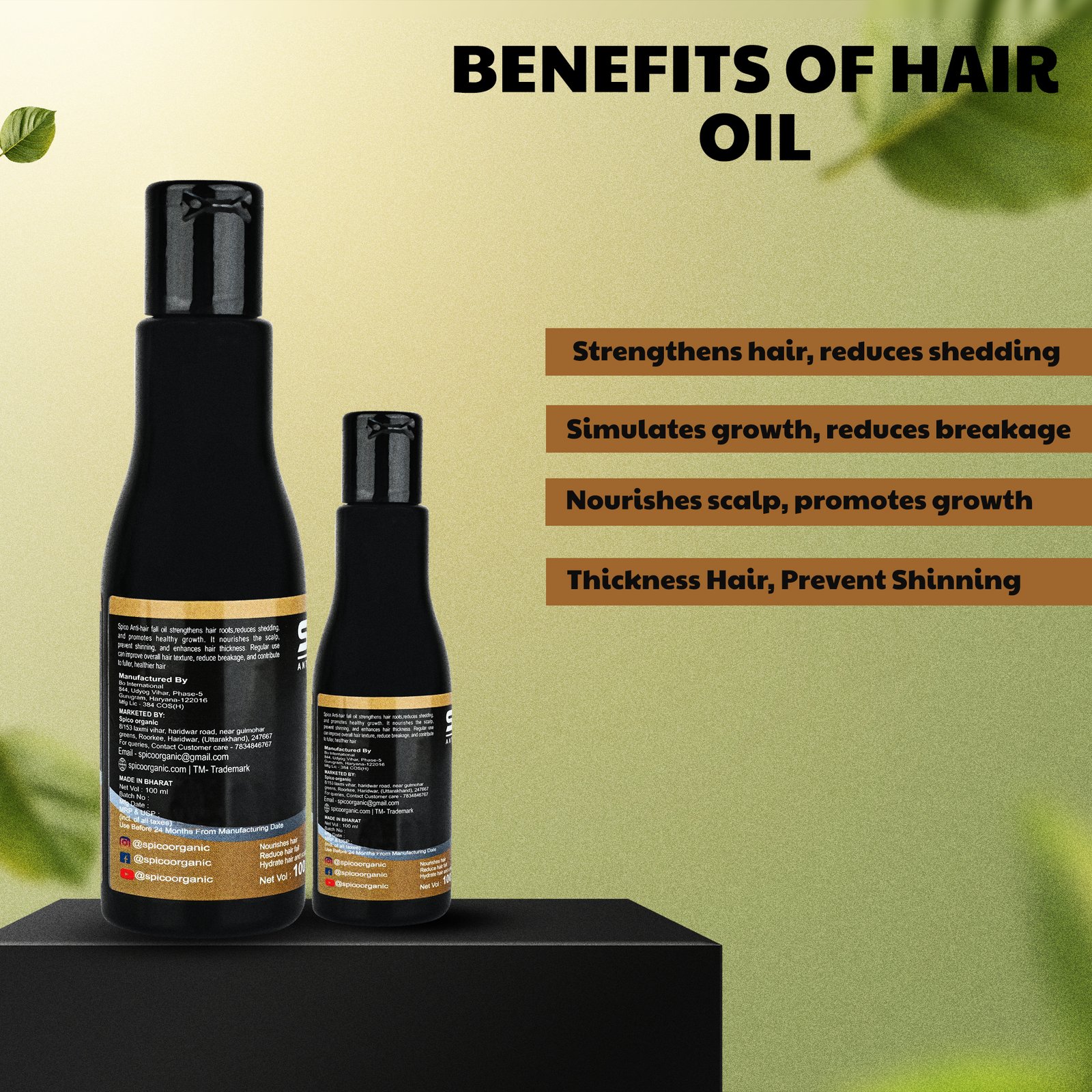 Spico Organic Anti Hair Fall Oil