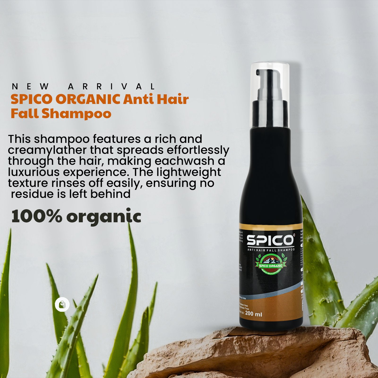 Spico Organic Anti Hair Fall shampoo